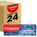 Colgate MaxFresh Cool Mint Toothpaste, Travel Size Toothpaste for Bad Breath with Fluoride and Hundreds of Mini Breath Strips, Leaves Mouth Feeling Refreshed for Hours, Fights Cavities, 1.0 oz