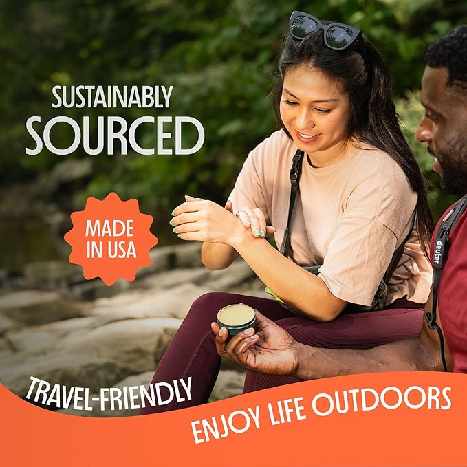 Murphy's Naturals Mosquito Repellent Balm for Outdoor Patio, Hiking, Camping, Plant-Based with Cedarwood, Lemongrass & Rosemary, 0.75 oz