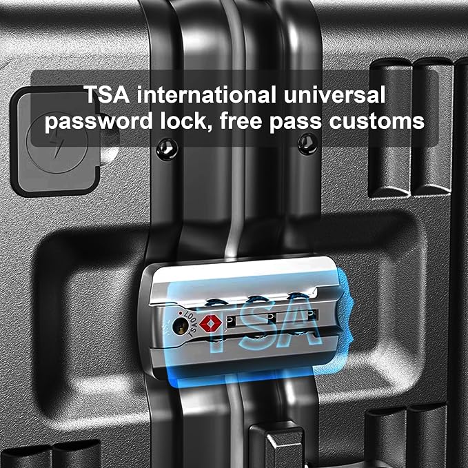 Carry on suitcase Zipperless Luggage,Polycarbonate Aluminum Hard Shell, Expandable Carry-On Suitcase with Spinner Wheels, 26 Inch Cabin