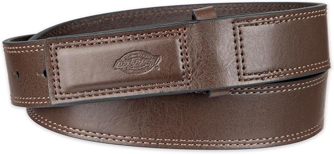Dickies Men's Dickies Unisex Leather Mechanic No-Scratch Work Belt - Buckleless, Snap-On Belt