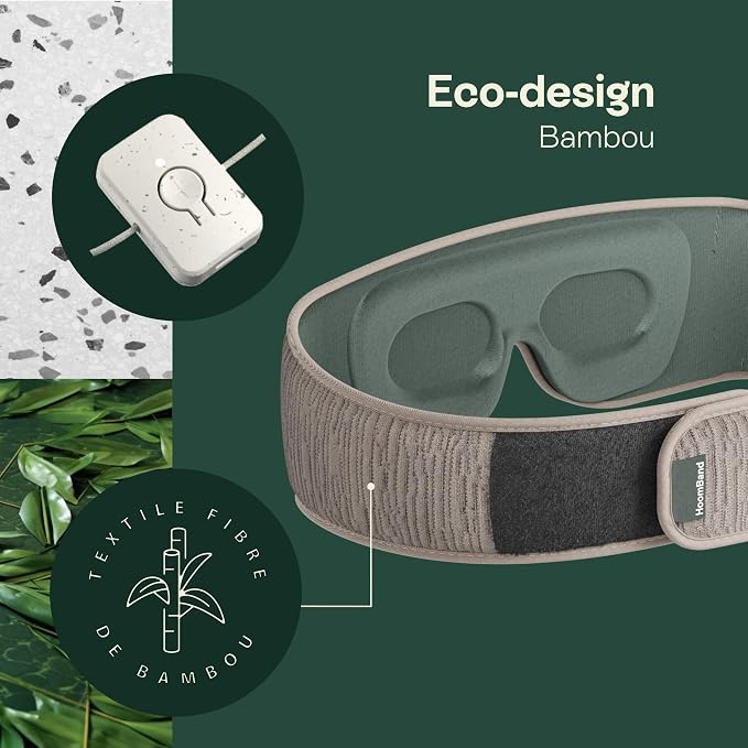 HoomBand Ultimate | Wireless Sleep Headphones Bluetooth 5.2 | 100% Blackout Mask | Sound Therapy, Free Hypnotic Stories, Meditation, White Noise | Adjustable Headband | Magnetic Cable