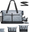 TOPEAST Foldable Travel Bag for Men & Women, 65L Weekender Overnight Duffle Bag for Travel, Expandable Airline Approved Carry-On with Shoe Compartment, Lightweight Personal Item Bag, Water-resistant