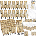 50 Sets Halloween Hand Cream and Lip Balm Gifts Bulk Spooky Skull Halloween Party Favors Vintage Apothecary Boo Basket Goodie Bag Stuffers for Women Adults with Tags & Organza Bags