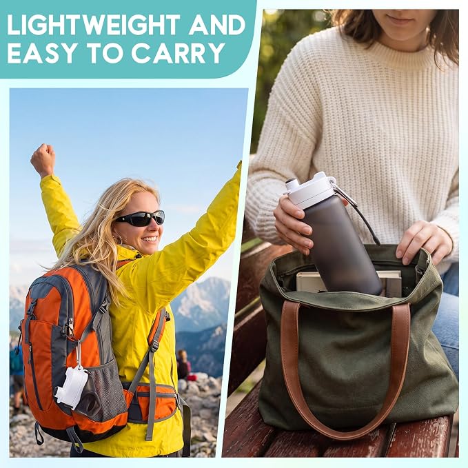 LemonRoad 2 Pcs 19 oz Silicone Collapsible Water Bottle Portable Foldable Water Bottle Leakproof with Carabiner Reusable Lightweight for Travel Sport Hiking Camping Cycling Office(Green Gray)