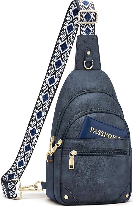 SYTRAH Anti Theft Crossbody Bags for Women, RFID Sling Bag Travel Purse, RFID Cross Body Purses Chest Bag for Travel