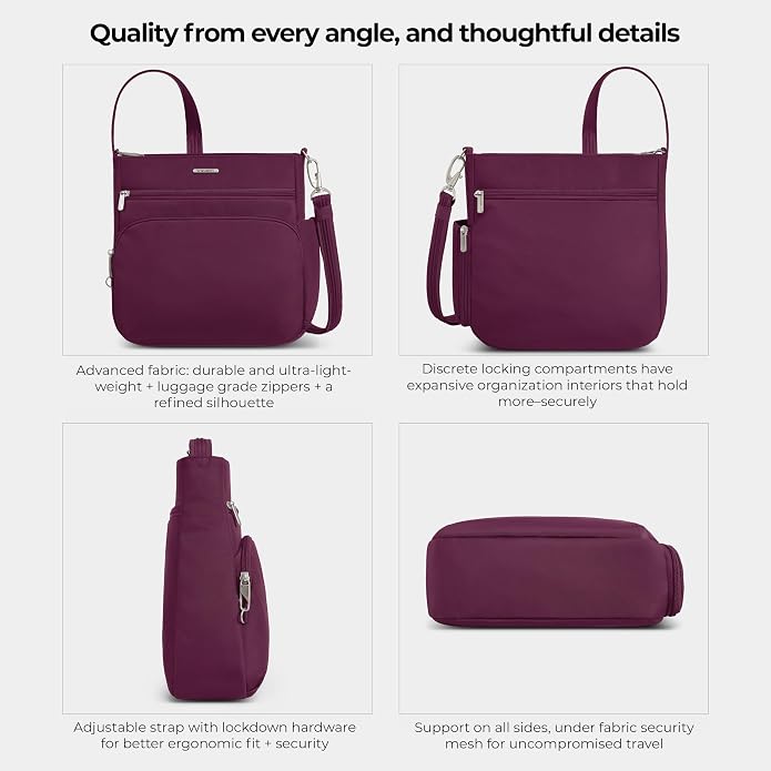 Travelon Anti-Theft Classic North/South Crossbody Bag