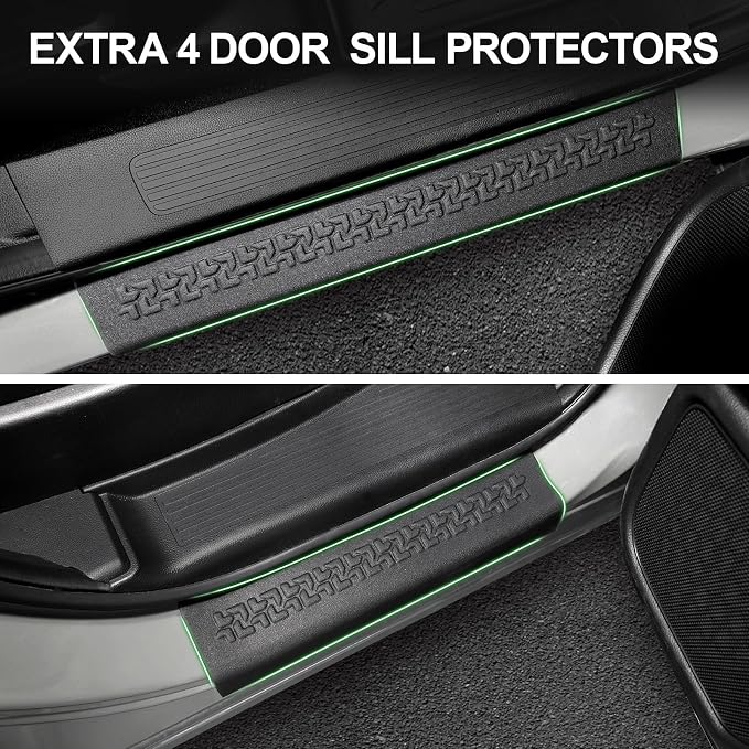 Floor Mats for Honda Passport 2026, TPE All Weather Durable Floor Liners Door Sill Guards for Passport Accessories