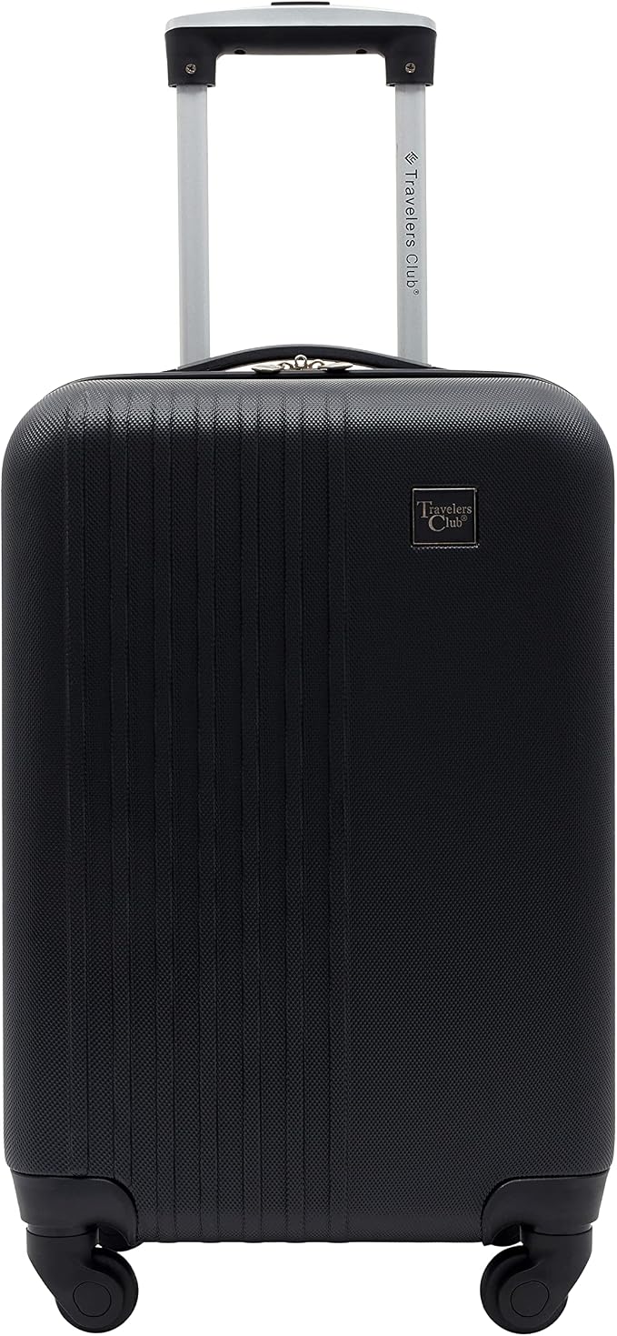 Travelers Club Cosmo Luggage, Black-20, 20-Inch