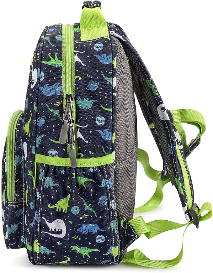 mibasies Toddler Backpack for Boys 2-4: Cute Kids Backpacks Boys - Preschool Kindergarten Backpack - Galaxy Dinosaur
