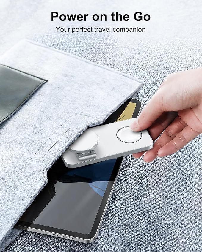 3-in-1 Charging Station for Samsung, Magnetic Fast Wireless Charger Stand Compatible with MagSafe for Galaxy S26/S25/S24/S23/Z Fold/Flip 7 Series, Galaxy Watch Ultra/8/7/6/5, Galaxy Buds Pro/4//3/2