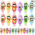 24 Pack Appreciation Hand Sanitizer Gel with Keychain Bulk 1 oz Scented Mini Travel Size Hand Sanitizer Keychain Gift for Teacher Nurse Employee Women Staff Graduation Party Supplies