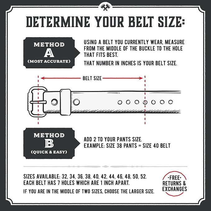 Main Street Forge All American Leather Belt | Made in USA Men's Belt | Mens Belts | Heavy Duty Work | EDC