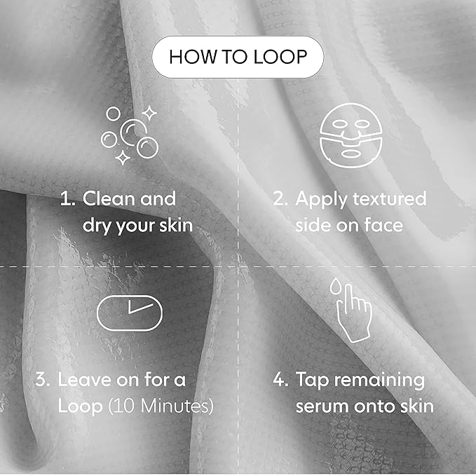 LOOPS DREAM SLEEP - Nighttime Korean Hydrogel Face Masks Face Mask Leaves Skin Toned, Plump, Hydrated, Restored - Layers Skin with Natural Oils, Vitamins, Antioxidants, & Fatty Acids 5 pc