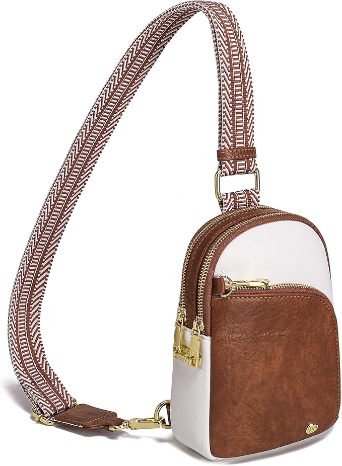 INICAT RFID Blocking Sling Bag, Anti Theft Crossbody Bag for Women Compact Travel Purses Vegan Leather