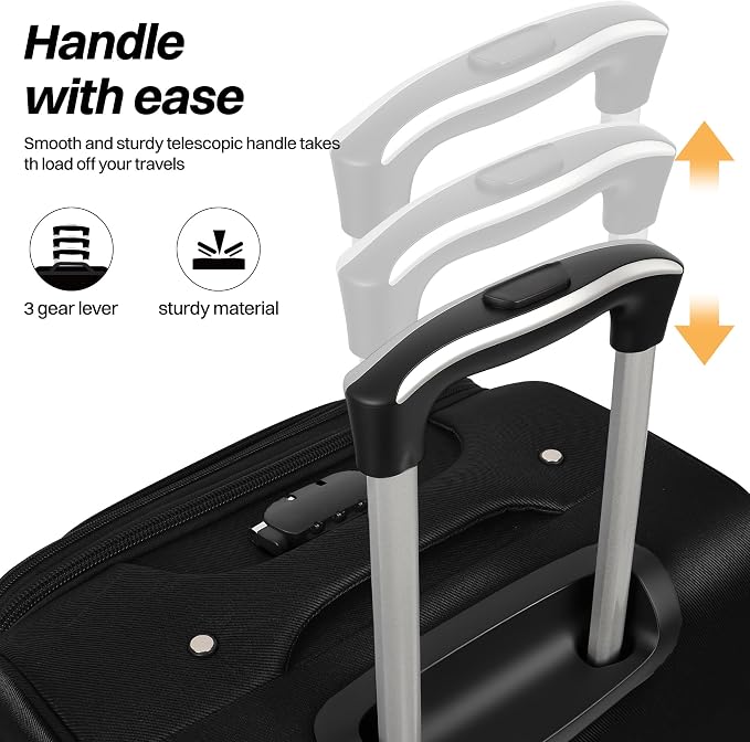 28" Large Softside Expandable 15% Checked Luggage with Double Spinner Wheels LOCK,Lightweight Travel Suitcase for Men/Women（Black-Burgund,28in）