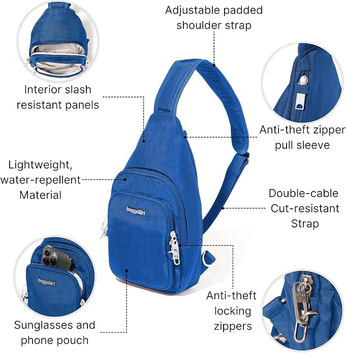 Baggallini Securtex Anti-Theft Daytripper Sling