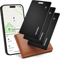 Rhinokey® Apple MFi Certified Wallet Tracker Card Works with Apple Find My (iOS Only) Slim 0.07in Rechargeable IP68 Waterproof Tracker Item Finder Credit Card Tracker with Keychain Hole for Luggage