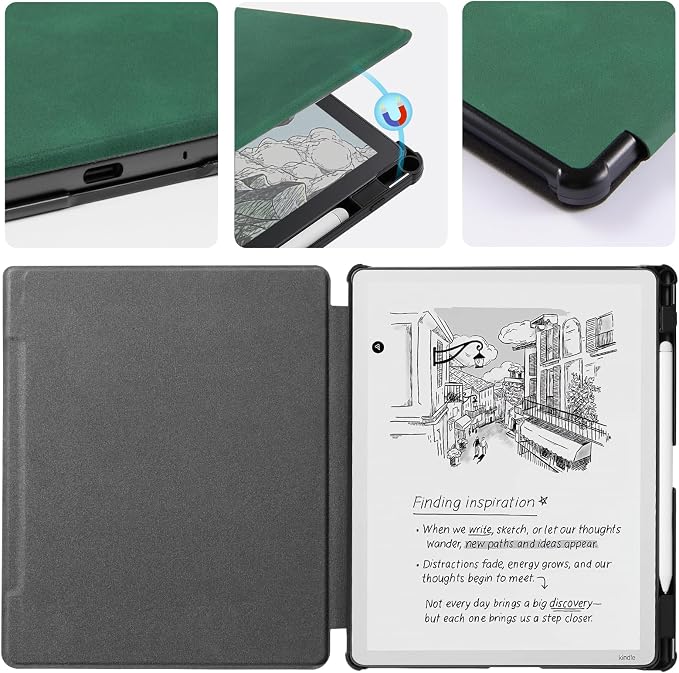 CoBak Case for 11" Kindle Scribe 3rd Generation 2025, Kindle Scribe Colorsoft - All New PU Leather Cover with Auto Sleep Wake, Pen Holder for Scribe 11" 2025 Released