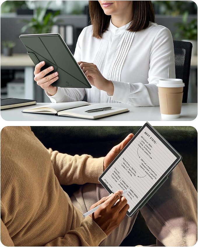 Fintie Case for 11" Kindle Scribe 2025 (3rd Gen) and Kindle Scribe Colorsoft 2025 (1st Gen), Slim Lightweight Multi-Viewing Angles Stand Detachable Magnetic Cover with Pen Buckle, Alpine Green
