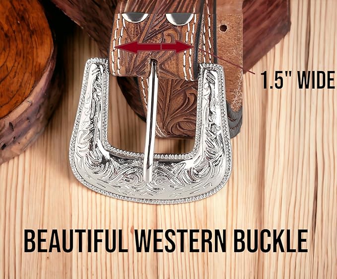 F&L CLASSIC mens Western full grain Leather belt Strap w/Snaps for Interchangeable Buckles, USA,
