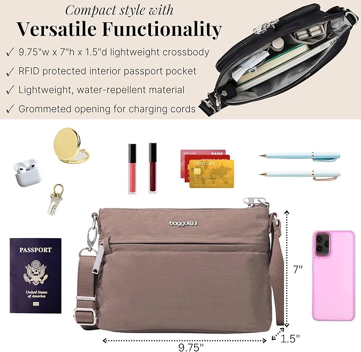 Baggallini Securtex™ Anti-Theft Memento Crossbody