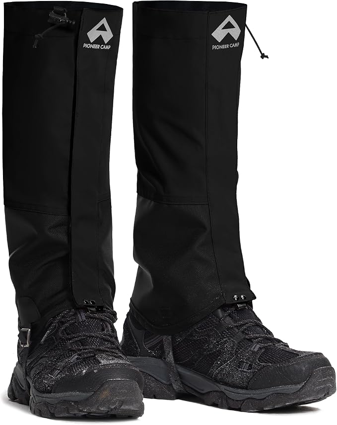 Pioneer Camp Gators for Hiking Boots Waterproof 420D Cordura Leg Gaiters Adjustable Men Women Hunting Fishing Snow Climbing