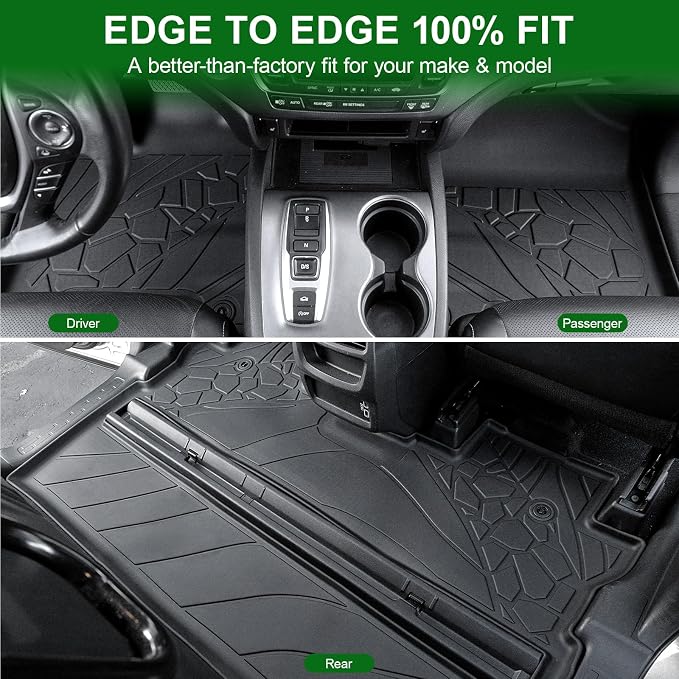 Floor Mats for 2017-2025 2026 Honda Ridgeline, TPE All Weather Durable Floor Liners for Honda Ridgeline Accessories