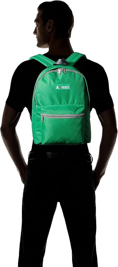 Everest Basic Backpack, Emerald Green, One Size