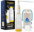 BIDET BUDDY® PureJet Portable Bidet for Travel– Self-Cleaning Retractable Nozzle, 550ml Bottle, IPX7 Waterproof, USB-C Rechargeable, High-Pressure Hygiene Device, Versatile Power Modes – Arctic White