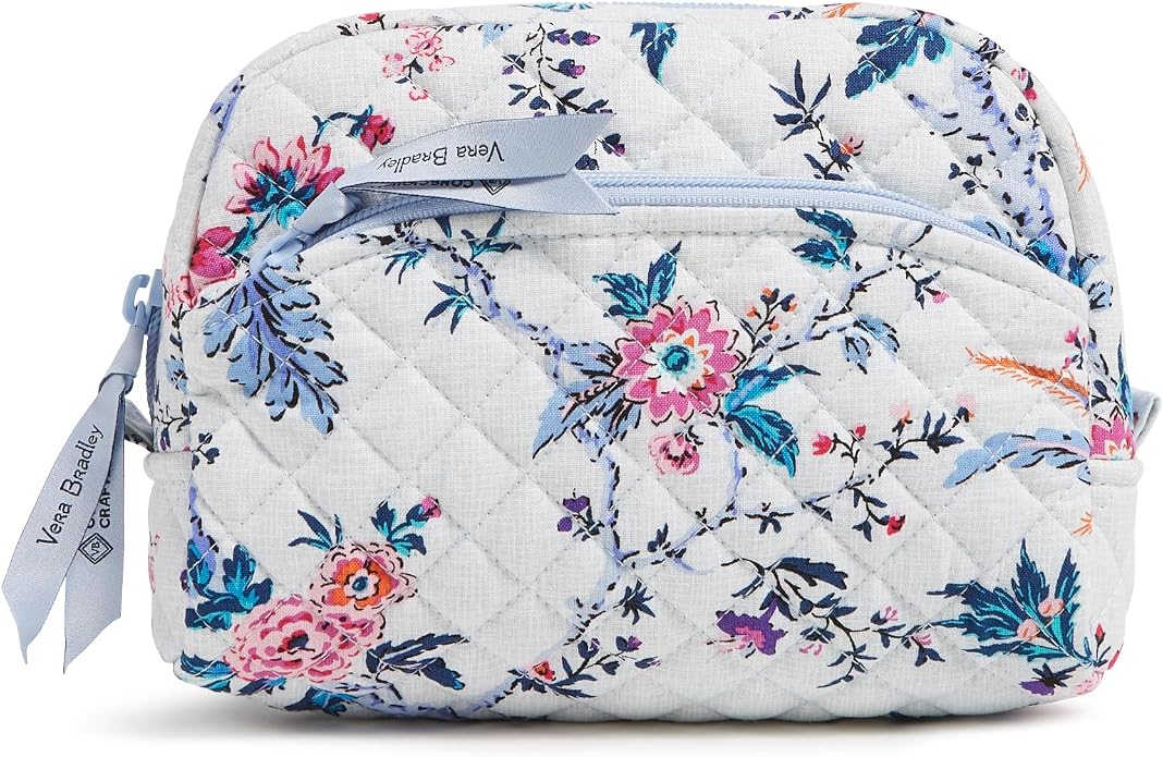 Vera Bradley Women's Cotton Medium Cosmetic Makeup Organizer Bag