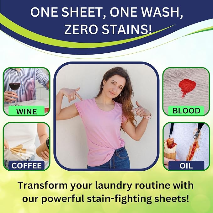Travel Laundry Detergent Sheets, Liquidless Washer Sheet, Eco Friendly Laundry Sheets Detergent, Hypoallergenic Non Toxic (FRESH SCENT-32 LOADS)