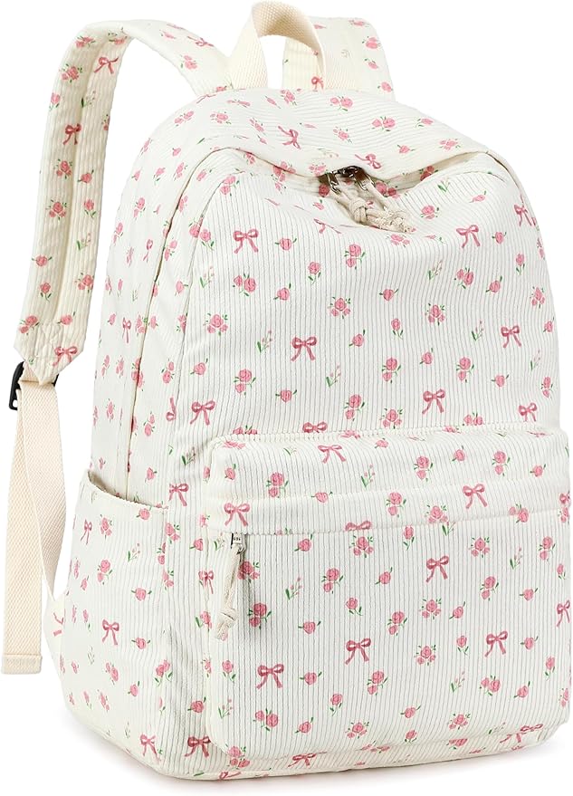 Bluboon School Backpack for Teen Girls Bookbags Elementary High School Corduroy Laptop Bags Women Travel Daypacks
