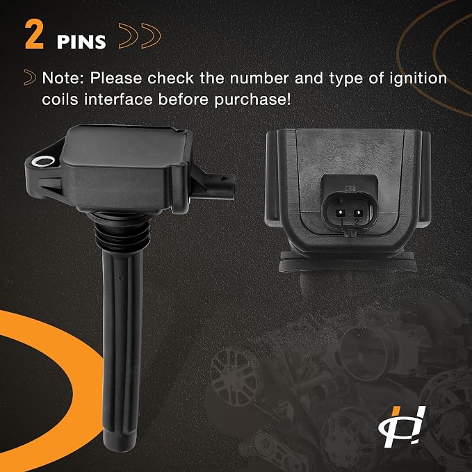 HQPASFY UF648 Ignition Coil Packs, Compatible with Dodge Charger/Durango/Avenge, RAM 1500, Chrysler Town & Country, Jeep Wrangler & More, Replaces# UF648, 0221504032, C1791 (6PCS)