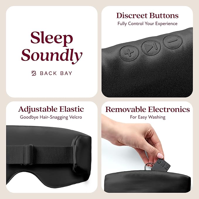SilkSound 100% Mulberry Silk Bluetooth Sleep Mask, Skin-Friendly Sleeping Eyemask with Bluetooth Headphones, Sleep Gifts for Women, Silk Eyemask Headband Headphones for Sleeping Side Speakers
