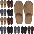Geyoga 12 Pair House Slipper for Guest Non Slip Disposable Slipper for Travel Washable Reusable Closed Toe Hotel Bridesmaid Indoor Spa Wedding Party Shoeless Home