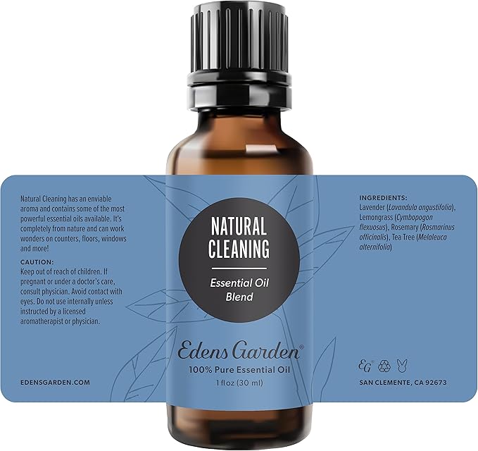 Edens Garden Natural Cleaning Essential Oil Blend, 100% Pure & Natural Premium Best Recipe Therapeutic Aromatherapy Essential Oil Blends 30 ml