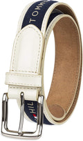 Tommy Hilfiger Men's Fabric Inlay Casual Belt With Classic Harness Buckle
