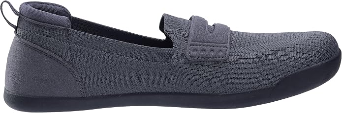 WHITIN Women's Round Toe Slip On Penny Loafers | Wide Barefoot Flats with Breathable Knit