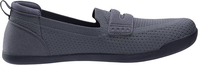 WHITIN Women's Round Toe Slip On Penny Loafers | Wide Barefoot Flats with Breathable Knit