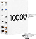 USB Charging Station (1000W),12-Port USB C Charger Block with Dual 100W PD USB-C Fast Charging Station Hub for MacBook Pro/Air/All iPad Phone 17/16 15/14/13/Pro Max/Samsung Galaxy Note(White)