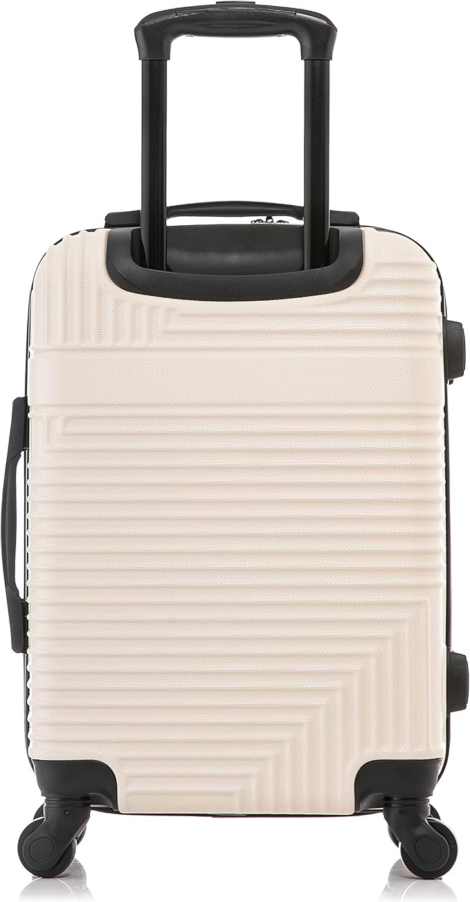 InUSA RESILIENCE Luggage with Spinner Wheels | Durable Lightweight Hardshell Suitcase, Spacious Travel Bag with Handle and Trolley | 20-Inch Carry On Small Luggage | Sand