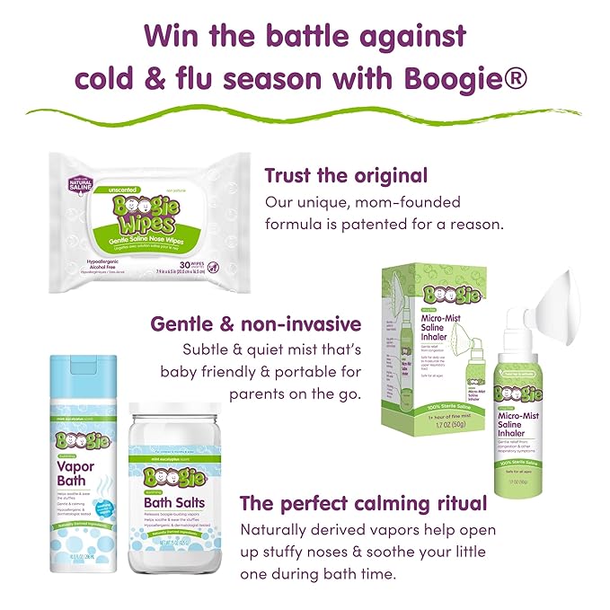 Boogie Antibacterial Hand Wipes - 90 Count - Hypoallergenic & Alcohol-Free - Individually Wrapped - Travel and Diaper Bag Essential