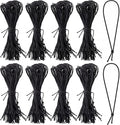 2000 Pcs 9 Inch Long Elastic Loop for Attaching Tags, Easy and Fast to Attach, Bundle of Elastic String for Hang Tag, Clothes Tabs, Price Tabs, Luggage Label (Black)