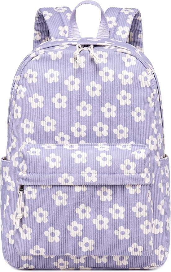Bluboon School Backpack for Teen Girls Bookbags Elementary High School Corduroy Laptop Bags Women Travel Daypacks