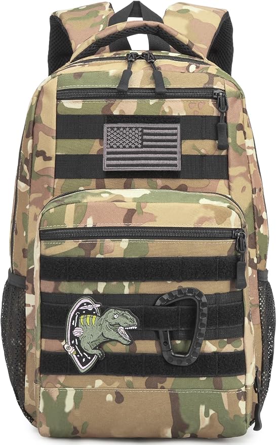 Kids Tactical Backpack Army Molle Bookbag Military Boys Backpack for School, Outdoor, Camping, CM