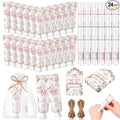 24 Sets Baby in Bloom Hand Cream and Lip Balm Gift Wildflower Floral Baby Shower Favors for Guest Travel Size Hand Lotion and Lip Balm Bulk Babies Shower Birthday Party Supplies