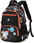 Bluboon Kids Backpack Boys Camo Bookbag Teens Elementary School Bag Daypack Travel Back Pack Middle school (Rocket Blue Planet)