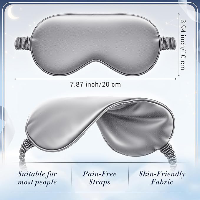 Cuffbow 36 Pcs Silk Sleep Eye Masks Bulk Satin Eye Cover Blindfold Eyeshade with Adjustable Elastic Strap for Women Men Sleeping Travel Wedding Gift(Green, Pink, Gray, Black)