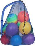 GSE Games & Sports Expert 24x36/30x40 X-Large Mesh Sports Equipment Drawstring Bag for Soccers, Basketballs, Footballs
