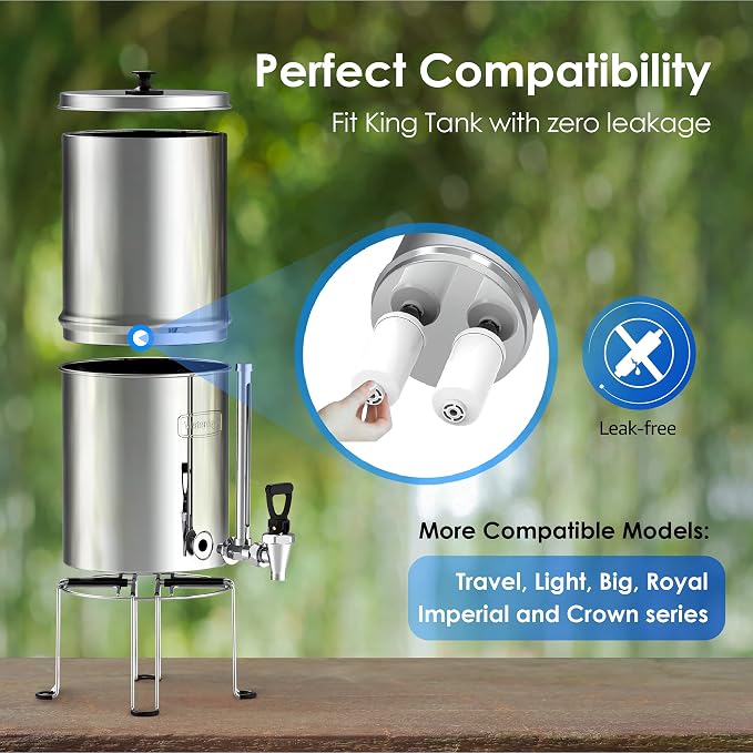 Waterdrop Gravity Water Filter, Replacement for Berkey®, Purewell®, ProOne®, PF-2® Fluoride Water Filter, Waterdrop Gravity Water Filter System, NSF/ANSI 372 Standard, 2 Pack